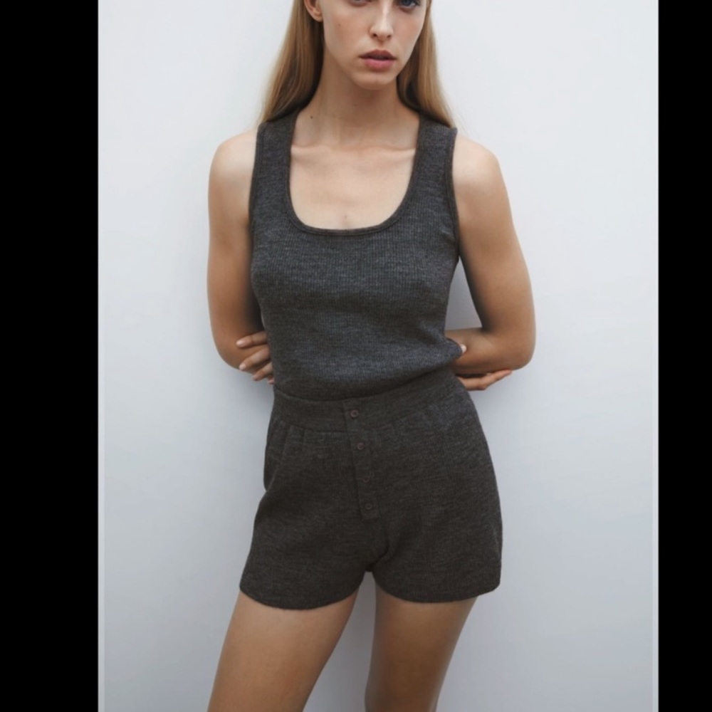 Zara wool blend Grey tank top